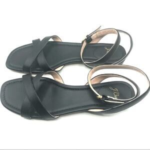 J.Crew Women's Black Abbie Cross Strap Sandals Sz 9